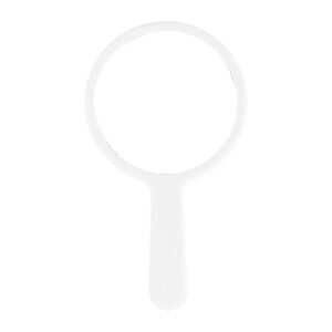 Water Wave Pattern Round Cosmetic Mirror for Vacation White Medium